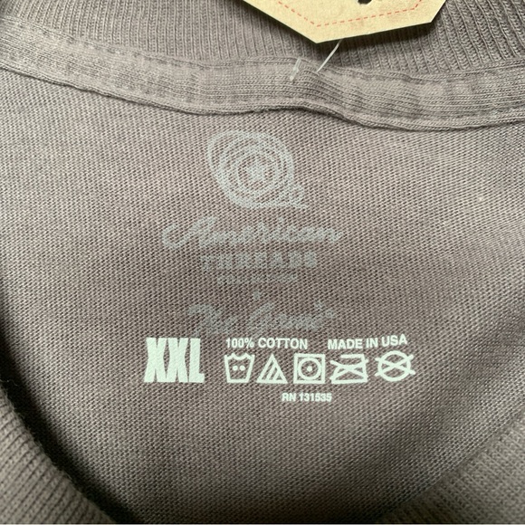 American Threads T Shirt Mens XXL Gray The Game US Navy American Flag USA Made - Picture 5 of 7